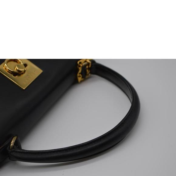 Celine Kelly Type Leather Hand Bag Noir - Picture 4 of 11
